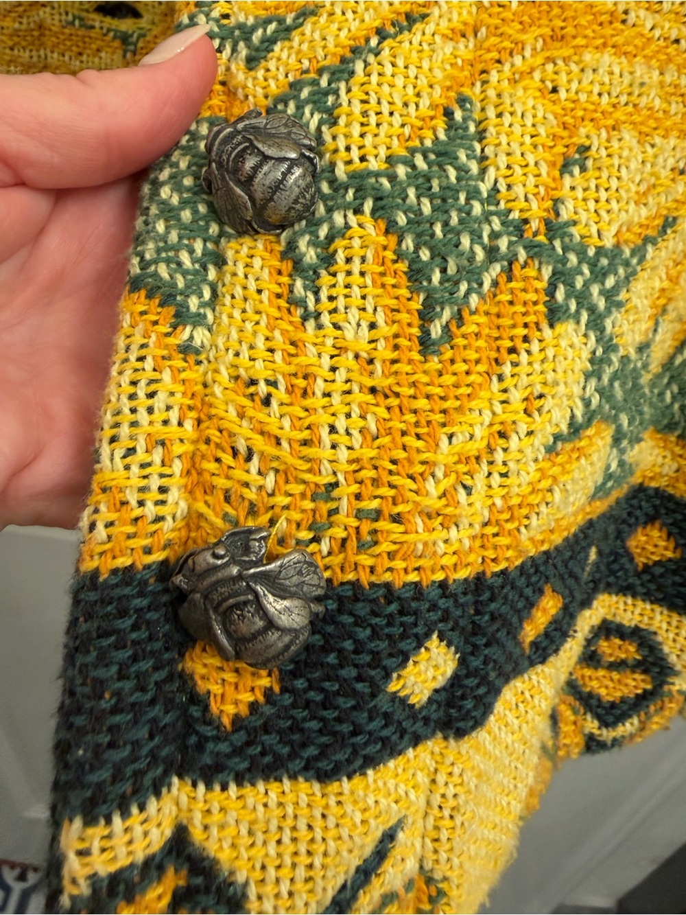 Sunflower Patterned Yellow Jacket - Picture 4 of 5